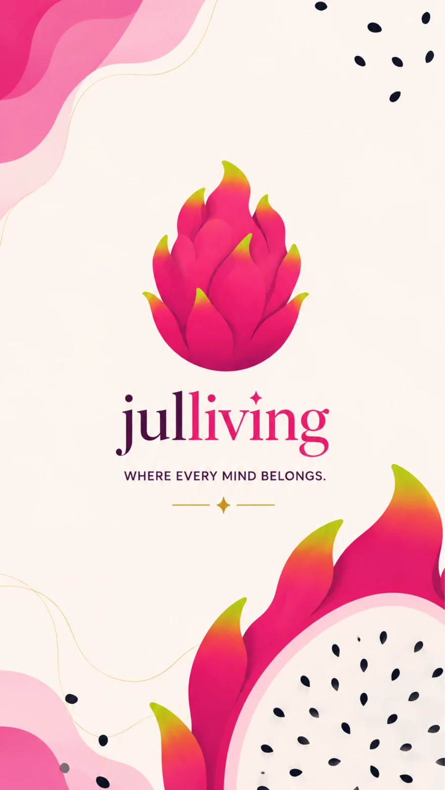 The Julliving dragon fruit wallpaper on a phone screen